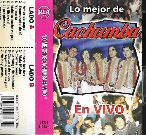 Cachumba Album Lo Mejor En Vivo Sello Rca Cassette Nuevo