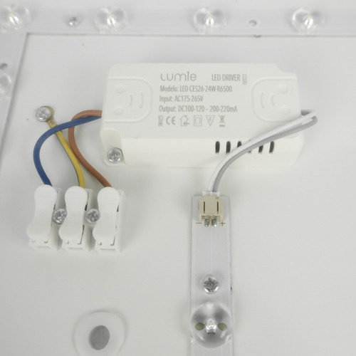 Plafon Led 24w Techo Madera Redondo Lampara Lumie Frio Estructura Luz Fria