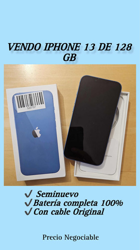 iPhone 13 / 128 Gb Batería 100%