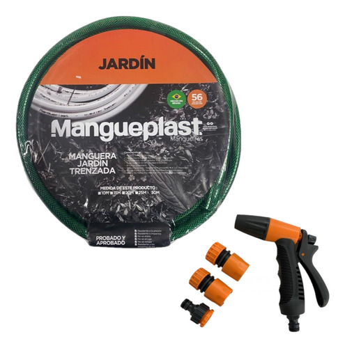 Manguera De Jardín Mangueplast 30mts + Kit De Riego