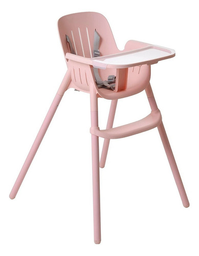 Cadeira Alimentação Infantil Bebê Bandeja Lavável Burigotto Cor Rosa