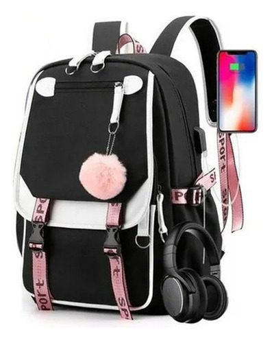 Anriy Mochila Escolar Con Interfaz Usb, Juventud Coreana