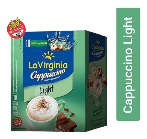 Café La Virginia Cappuccino Light Caja 10 Sobres Pack 3u