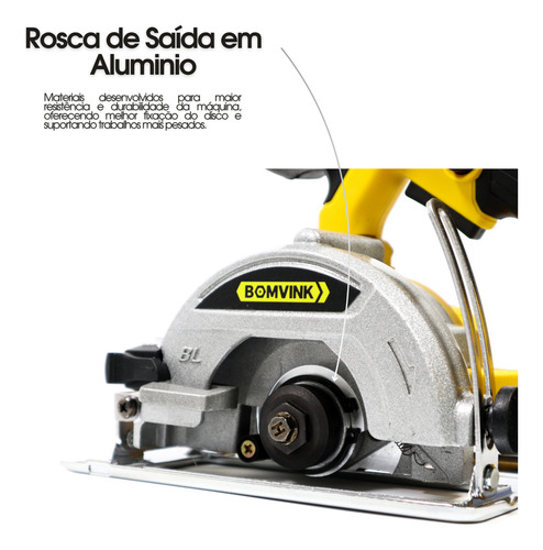 Serra Circular Sem Fio Recarregável Portátil 2 Baterias 21v