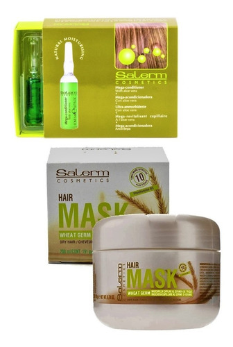 Germen Trigo Salerm Mask 200ml + Ampolletas Mega Conditioner