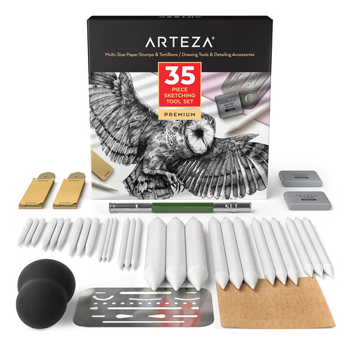 Arteza Kit Dibujo Para Adulto Juego 35 Herramienta Accesorio