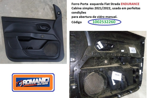 Forro Porta  Esquerda Fiat Strada Cabine Simples