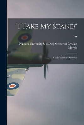 Libro I Take My Stand ...: Radio Talks On America - U. S....