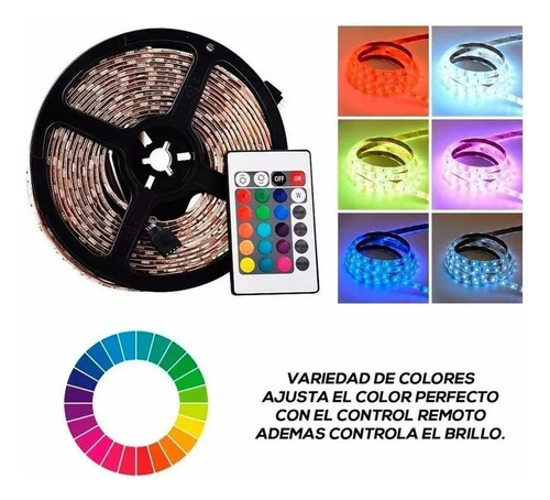 Tira Led Rgb 5050 Rgb + Control + Transformador 5 Metros