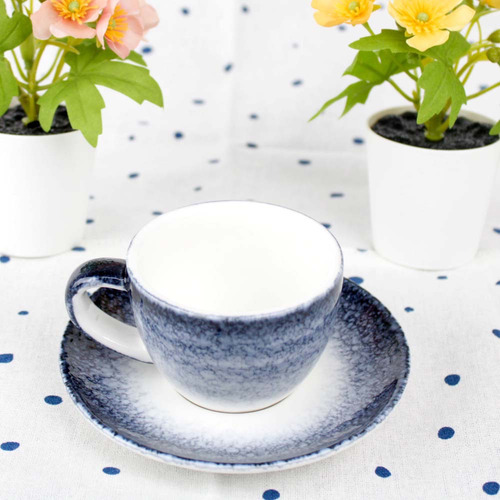 6 Tazas Con Platos De Porcelana Espresso 100 Ml Coup Vencort