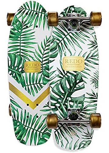 Redo Skateboard 24  X 7  Shorty Green Palm Cruiser Complete