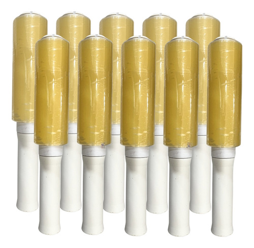 Kit De 10 Rolos Filme Pvc Multiuso Transparente 70 Metros