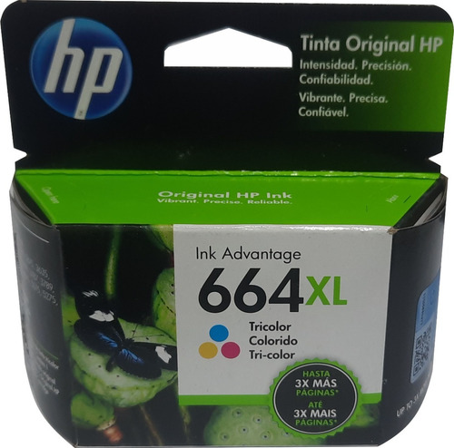 Cartucho Original Hp 664xl Color F6v30al 480 Páginas
