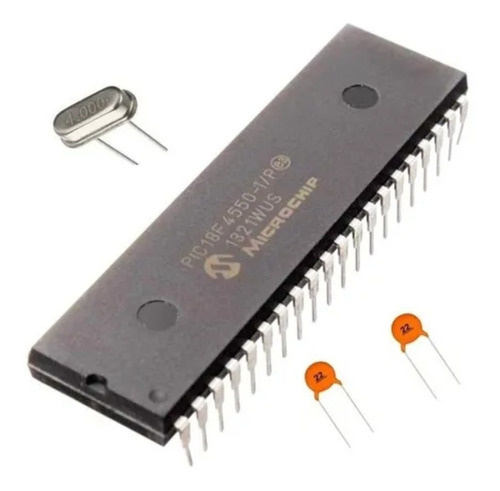 Microcontrolador Pic18f4550 Regalo 1 Cristal 4mh + 2cap 22pf