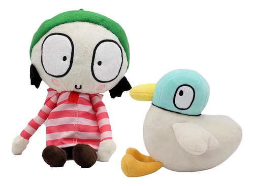 2pcs Sarah And Duck Peluche Muñeca Juguete Navidad Regalo