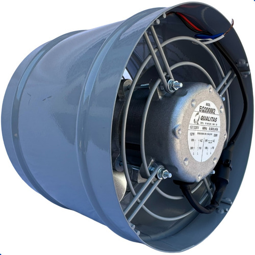 Exaustor Industrial 20cm 110v 220v Alta Vazão Eq200 Qualitas 127/220v