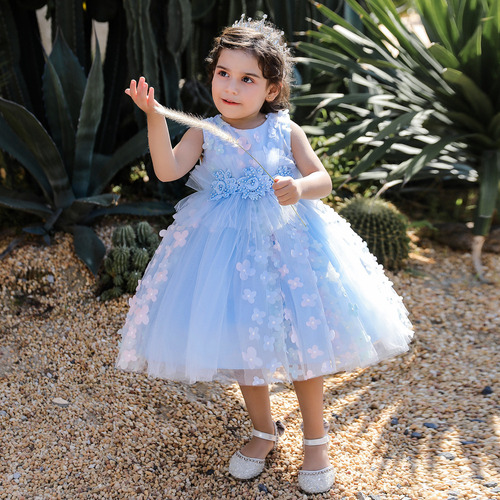 Vestido Fiesta Niña Bebé Elegante Boda Princesa 1 A 7 Años