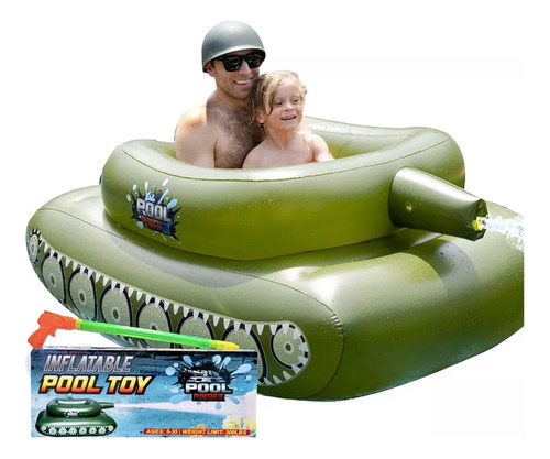 Tanque Inflable Flotador Para Albercas Con Lanzador De Agua