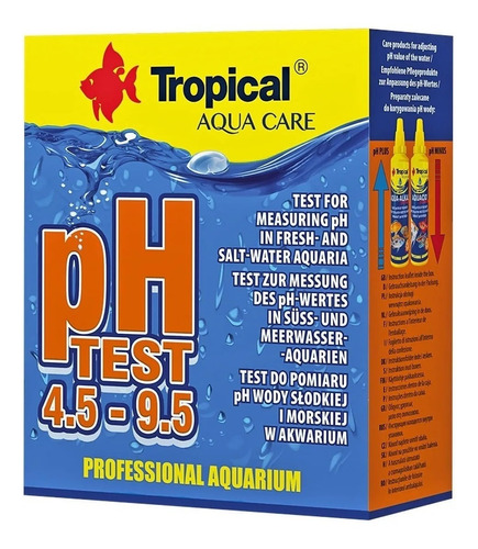 Test Medidor De Ph 4.5-9.5 Tropical Pecera Agua Dulce Marino