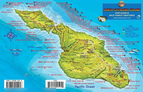 Franko Maps Santa Catalina Island Fish Id Para Buceador