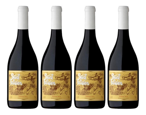 Vino Saint Felicien Bonarda 750 Ml Tinto X4 - Fullescabio