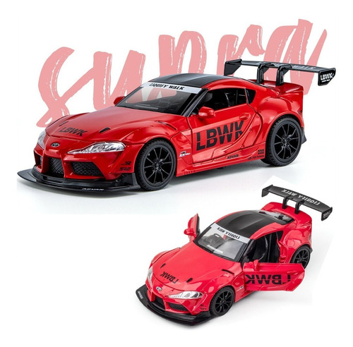 Toyota Supra Gr 1/22 Miniatura Metal Coche Con Luz Y Son [u]