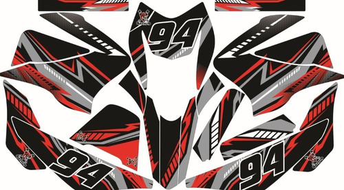 Stickers Para Crossmax250  F- Rojo Sport 94