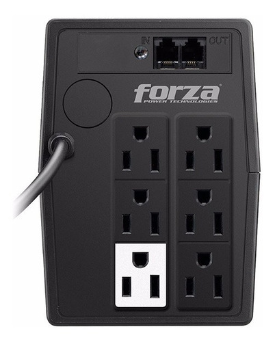 Imagen 4 de 4 de Ups Interactiva Forza Nt-751, 750va/375w, 6 Tomas, 1pc±25min Color Negro