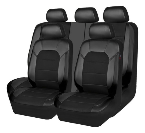 Funda De Asiento De Coche De Piel Artificial De 9 Piezas Con