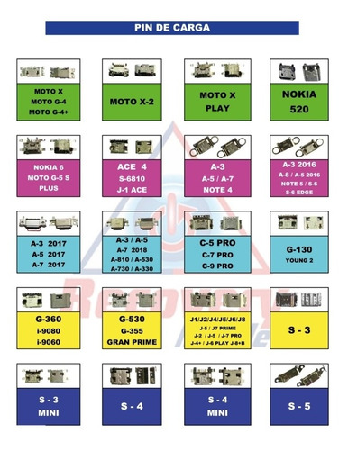 Pin Puertos De Carga X 100 Unidades V8 Comunes Variados 