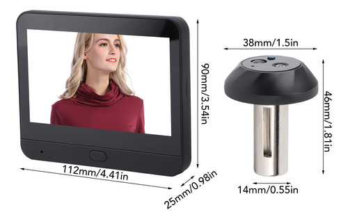 Cámara Digital Doorbell Miephole Viewer, Color De 4,3 Pulgad