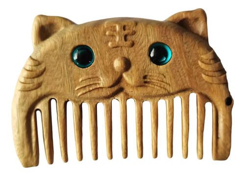 Mini y hermosas peinetas cortas de madera con dientes de color tigre