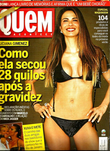 Revista Quem 586/11 - Gimenez/xuxa/angélica/wanessa/justin