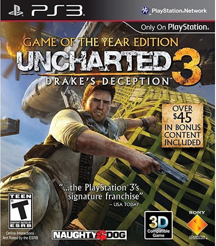 Jogo Uncharted 3 Game Of   The  Year  Edition Original  Ps3  (Recondicionado)