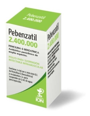 Pebenzatil Ion® 2.400.00 Ui X 1 Vial (penicilina)