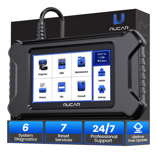 Herramienta De Diagnóstico Obd2 Con 6 Sistemas Y 7 Servicios