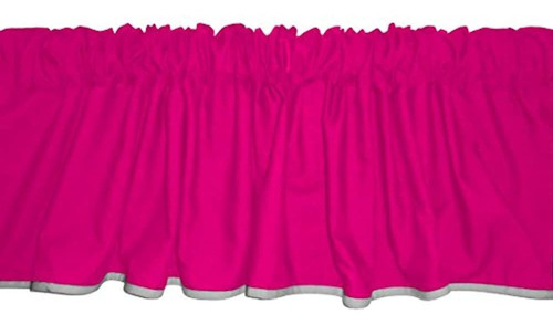 Baby Doll Bedding Cenefa De Ventana De Dos Tonos, Hot Pink /