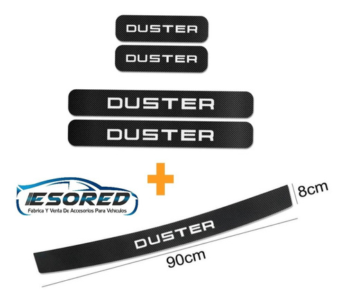 Renault Duster Protector Pisapuertas Y Maletero Fibra Carbon