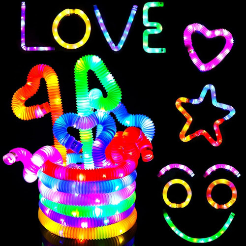 Urchoice Led Light Up Pop Tubes Glow Sticks, Glow Necklace &