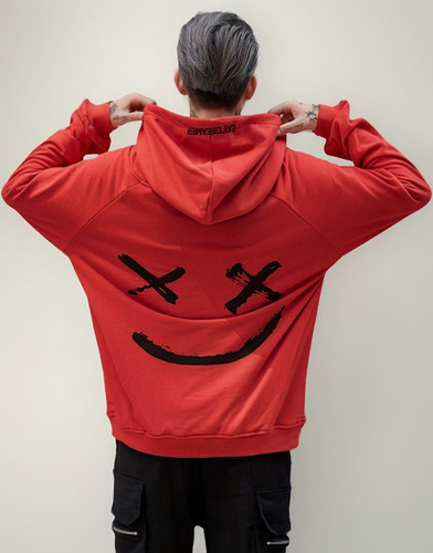 Sudadera Con Capucha Sonriente Con Bloques De Colores A La M