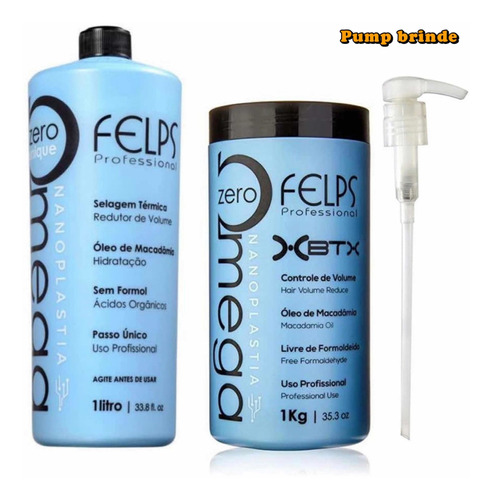 Felps Progressiva Sem Formol 1l + Xbtx Omega Zero 1kg