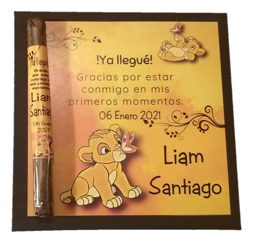 Caja 100 Puros Personalizados Nacimiento Baby Shower Eventos