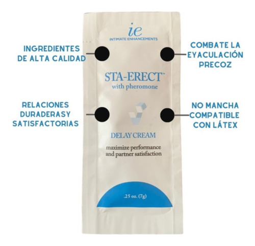 Crema Delay Evita Eyaculación Precoz 7.5% Benzo