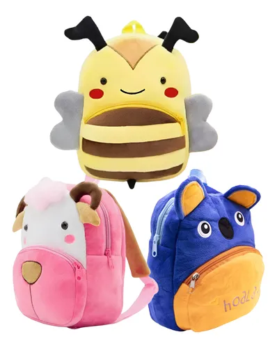 comprar Mochila Jardin Infantil Tela Peluche Animales Varios Diseños