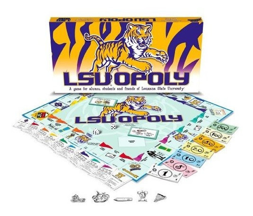 Juego Monopolio Lsu Louisiana, Púrpura, Oro