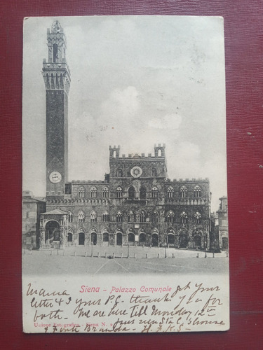Italia Siena Postal 1902 Palazzo Comunale To France Nice