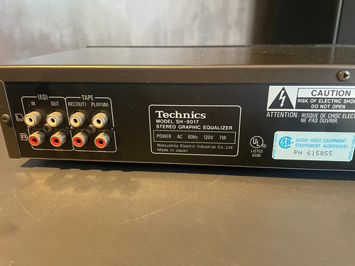 Ecualizador Technics Sh-8017 Made In Japan 110v Muy Bueno (Usado)