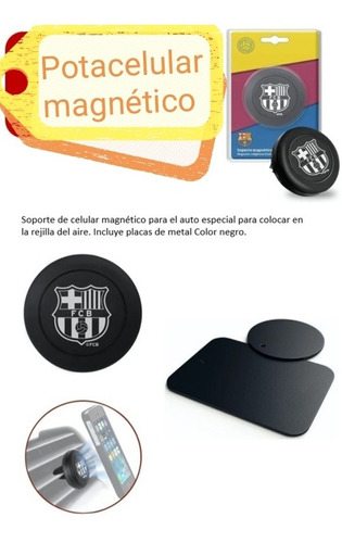 Portacelular Magnetico Diseño Fc Barcelona