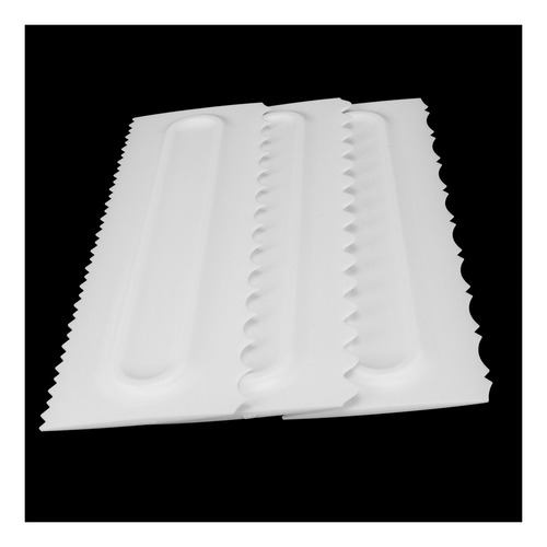 D Juego De 3 Espátulas De Plástico For Modelar Tartas Con