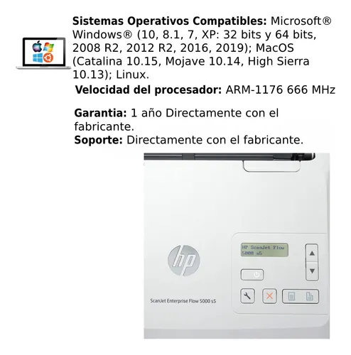 Escaner Hp Scanjet Enterprise Flow 5000 S5